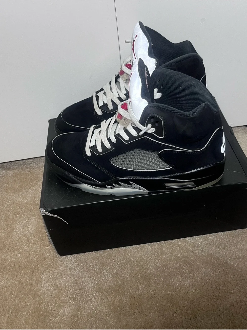 Nike Air Jordan 5 Retro Men’s Shoes - black metallic